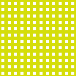 Square Grid Plaid // Chartreuse & White