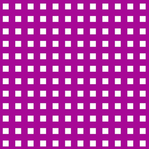Square Grid Plaid // Fuchsia & White