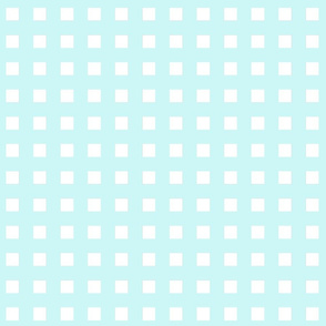 Square Grid Plaid // Mint & White