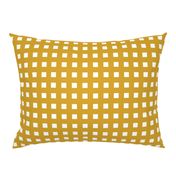 Square Grid Plaid // Mustard & White