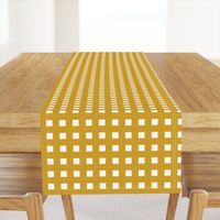 Square Grid Plaid // Mustard & White