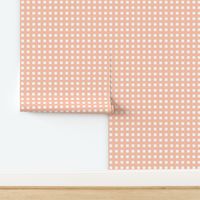 Square Grid Plaid // Peachy & White