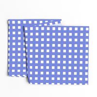 Square Grid Plaid // Periwinkle & White