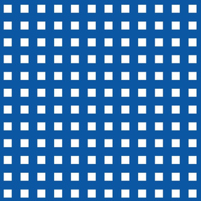 Square Grid Plaid // Royal Blue & White