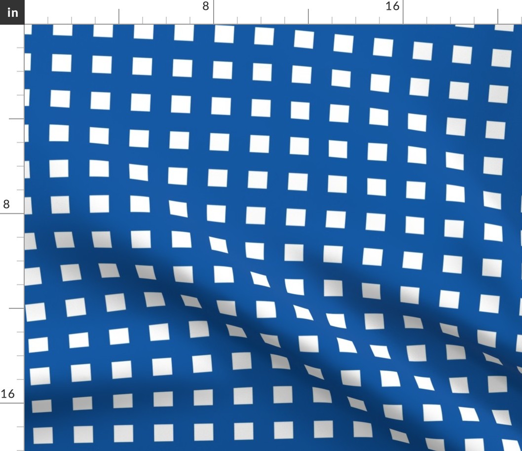Square Grid Plaid // Royal Blue & White