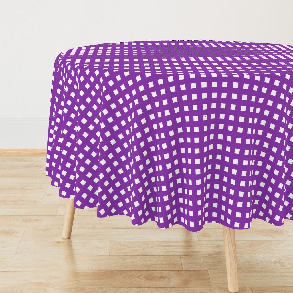 Square Grid Plaid // Vibrant Purple & White