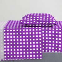 Square Grid Plaid // Vibrant Purple & White