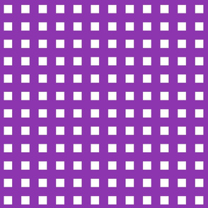 Square Grid Plaid // Vibrant Purple & White