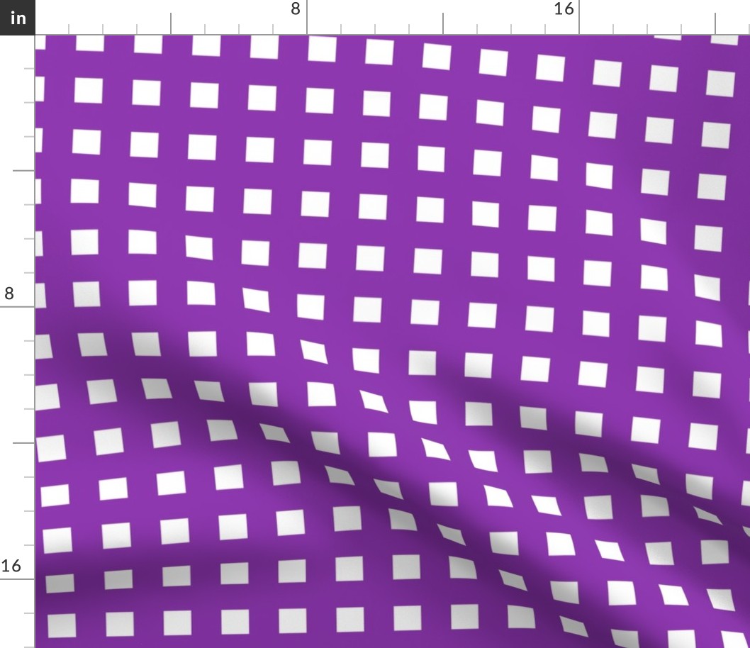 Square Grid Plaid // Vibrant Purple & White