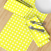 Square Grid Plaid // Yellow & White