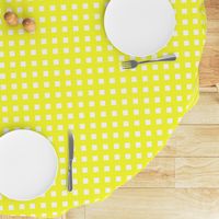 Square Grid Plaid // Yellow & White