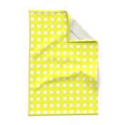 Square Grid Plaid // Yellow & White