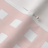 Square Grid Plaid // Lt. Peachy Pink & White