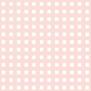 Square Grid Plaid // Lt. Peachy Pink & White