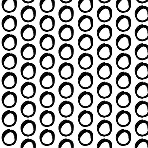 Black and white drawn circles