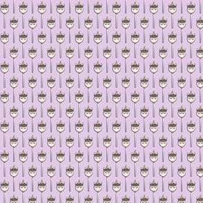 (3/4" scale) Unicorn Cake Pops - purple polka dots C18BS