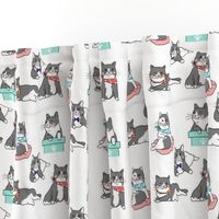 Cute Cats In Ties Pattern