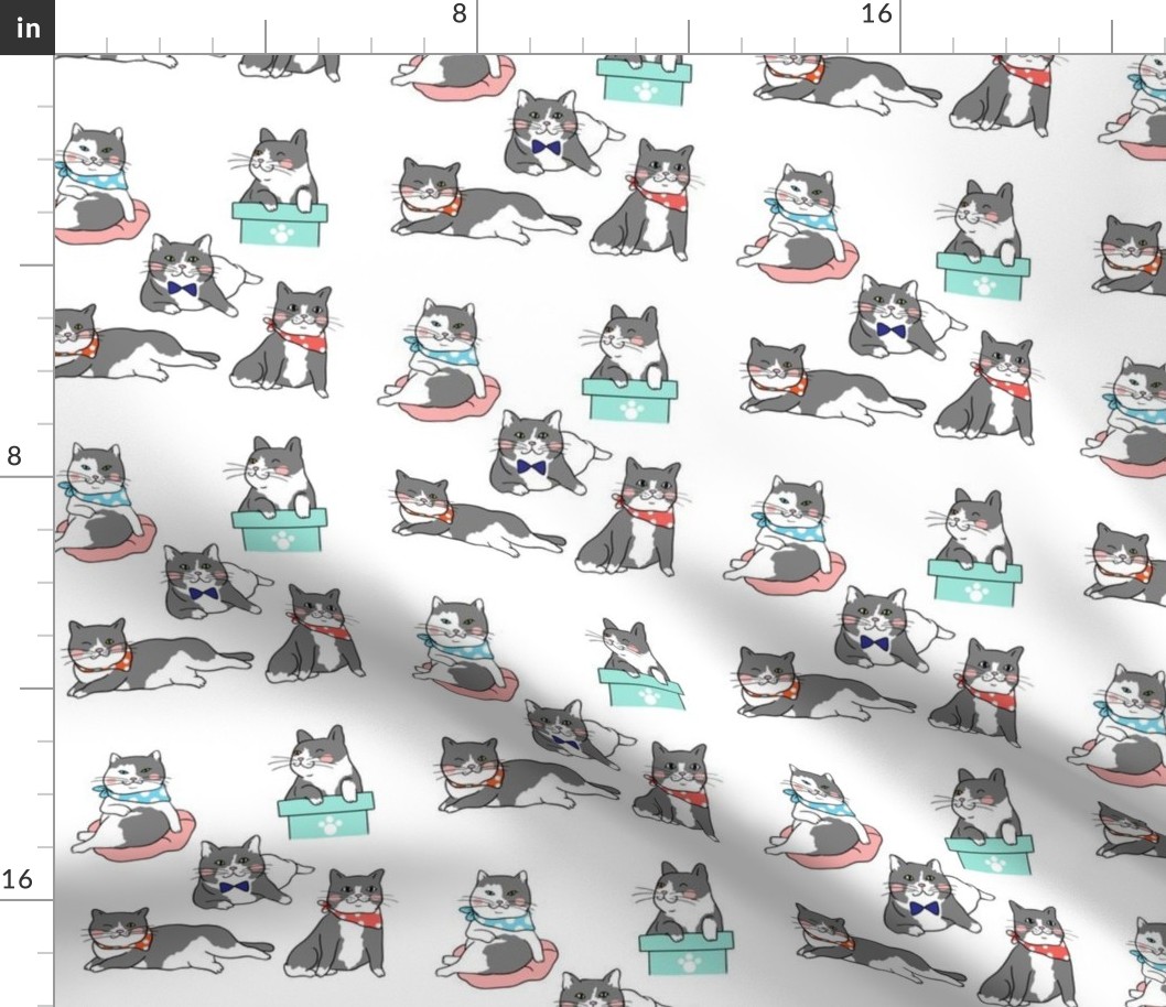 Cute Cats In Ties Pattern