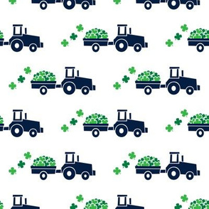 Tractors with Shamrocks - St Patrick's day  Clovers
