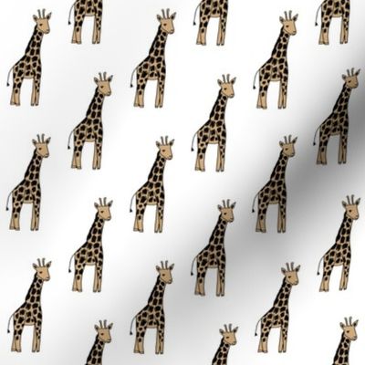 safari nursery giraffe fabric - neutral fabric, neutral nursery fabric, giraffe fabric,  - white