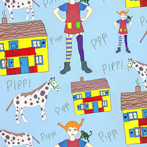 Pippi Longstocking Fabric, Wallpaper and Home Decor | Spoonflower