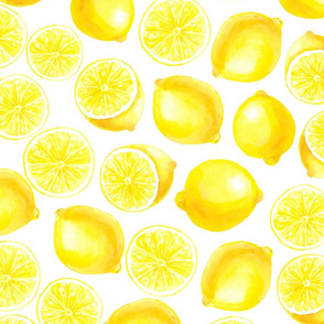 Watercolor lemons design