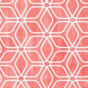 Honeycomb Lattice Watercolor Coral