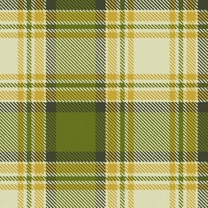 Olive Green and Mustard Yellow Plaid