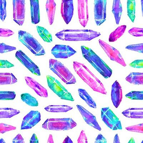 Crystal Shard Mosaic in Rainbow Bubblegum + White