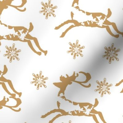 Christmas golden deers