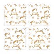 Christmas golden deers