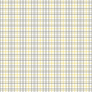 White Gray Yellow Tattersall Plaid