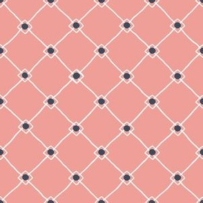 Signe: Rose Gold Diamond Trellis, Scandi Art Fill 