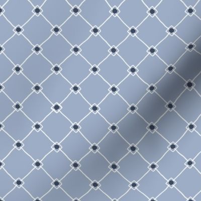 Signe: Dusty Blue Diamond Trellis, Scandi Art Fill 