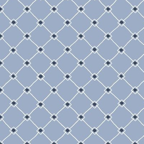 Signe: Dusty Blue Diamond Trellis, Scandi Art Fill 