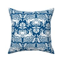 I Love Craft (Cthulhu Damask in Classic Blue)