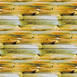 Planches de bois jaune - Wood boards yellow (horizontal)