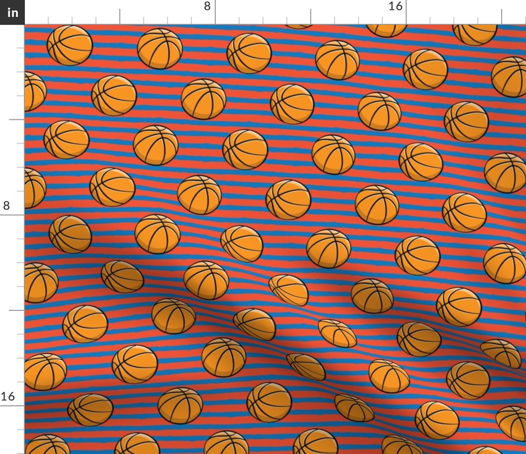 Basketball - Red and Blue Stripes -  Sports