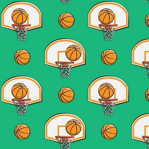 Basketball & Hoops - Light Green - Sports Themed
