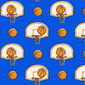 Basketball & Hoops -  Blue - Sports Themed