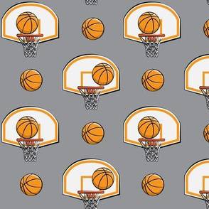 Basketball & Hoops - Grey - Sports Themed