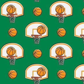 Basketball & Hoops - Green