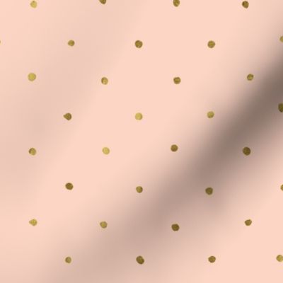Dots Gold on Blush Pink - S Polka Dot