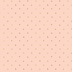 Dots Gold on Blush Pink - S Polka Dot