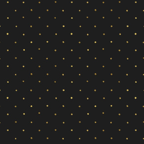 Dots Gold on Black - S Polka Dot