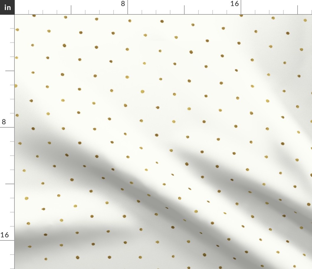 Dots Gold on Cream - S Polka Dot