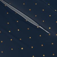 Dots Gold on Navy - S Polka Dot