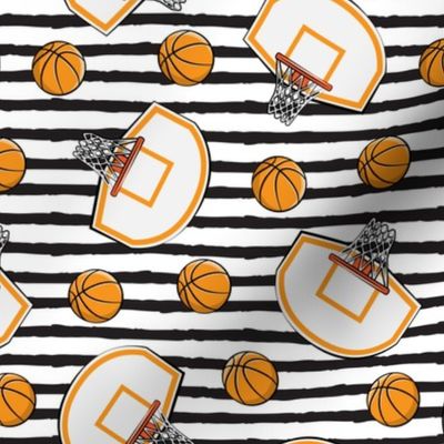 Basketball & Hoops - Black Stripes Toss - Sports Themed