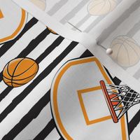 Basketball & Hoops - Black Stripes Toss - Sports Themed