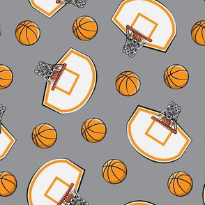 Basketball & Hoops - Grey Toss - Sports Themed